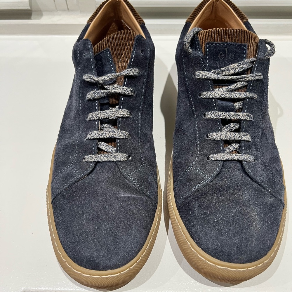 Eleventy Navy Suede Sneaker Size 43 EU / 10 US